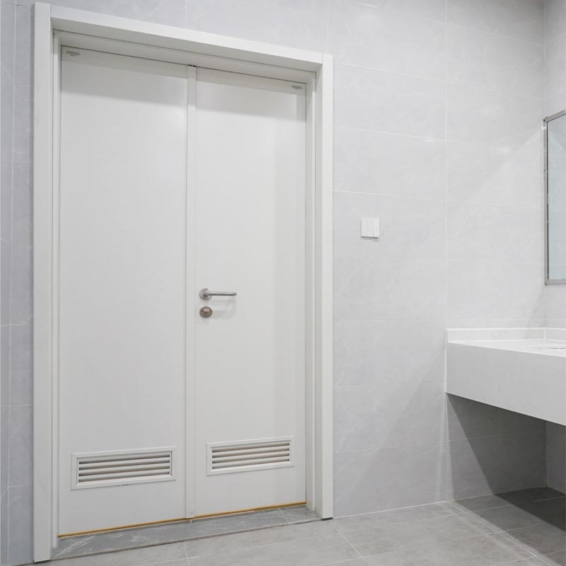 Porta batent d'acer per a lavabo